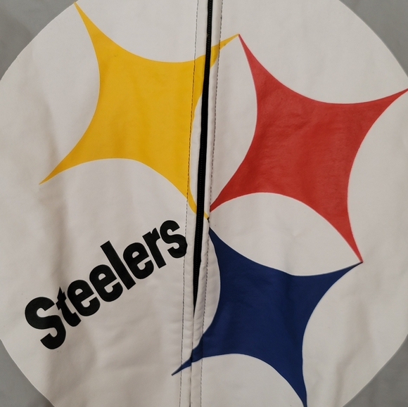 Pittsburgh Steelers Youth Black Poster Board Long Sleeve Full Zip Jacket- Large - Picture 5 of 7